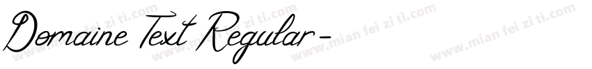 Domaine Text Regular字体转换